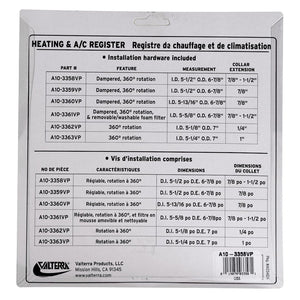 Valterra A10-3359vp Heating/ Cooling Register||a10-3359vp_7.Jpg||92||v46a103359vp||1364066