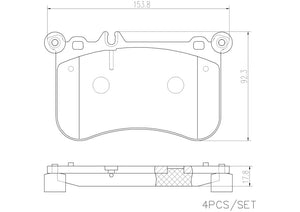 Product of Brembo P50098N Brake Pad - Set Of 4 