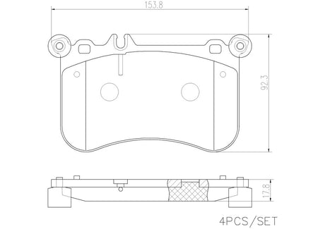 Product of Brembo P50098N Brake Pad - Set Of 4 