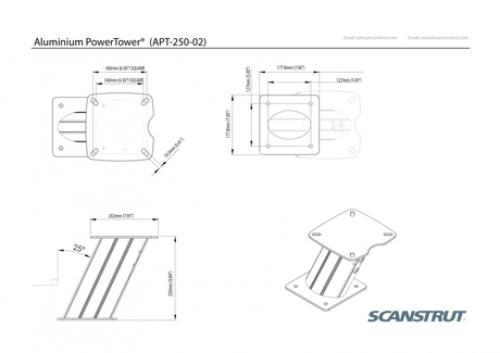 Scanstrut Apt-250-02 Radar Antenna Mount||apt-250-02_1.Png||86||scaapt25002||1264724
