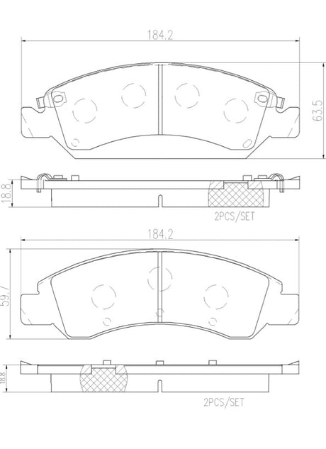 Brembo P10065n Brake Pad||p10065n_2.Jpg||86||brmp10065n||2091655