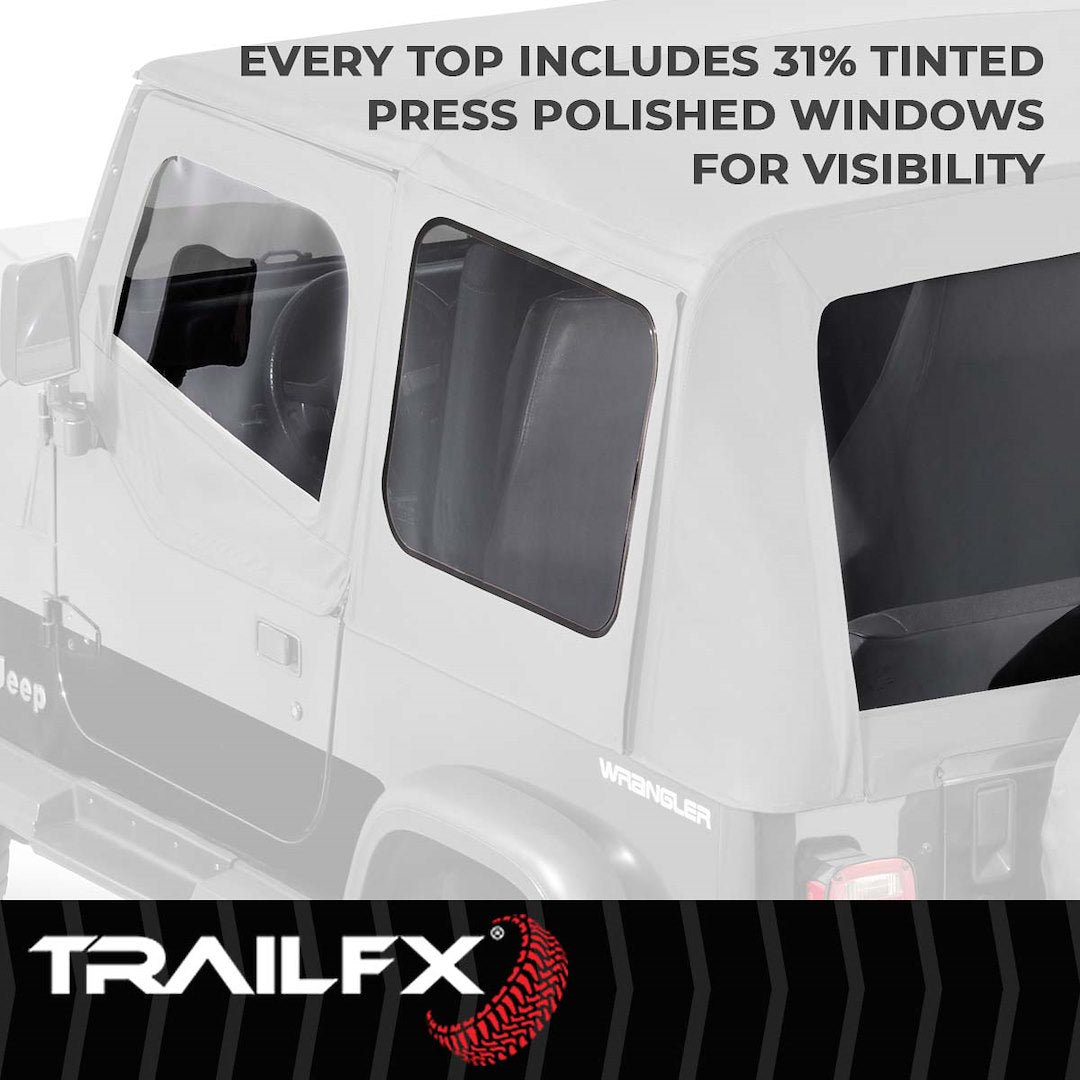Product of TrailFX JTOE001 Standard Top Black Diamond Fabric Soft Top 