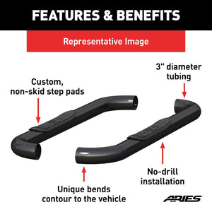 Product of Aries 204048 Nerf Bar With Surface Steps 