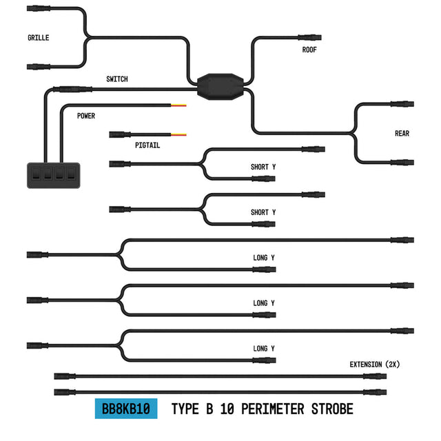 Builtbright Bb8kb10 Warning Light Wiring Harness||bb8kb10.Jpg||85||altbb8kb10||2211516