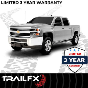 Product of TrailFX A4008B TFX 4" Trapezoid Side Steps Nerf Bar With Surface Steps 
