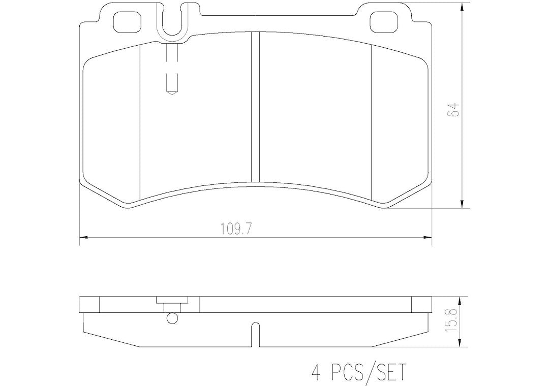 Product of Brembo P50061N Brake Pad - Set Of 4 