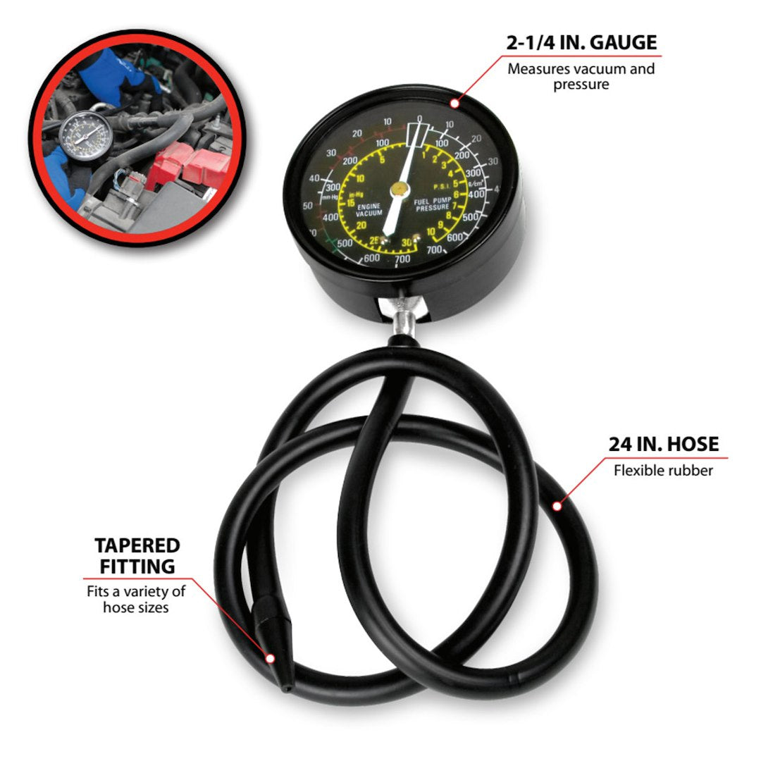 Performance Tool W80594 Gauge Fuel Pressure/ Vacuum||w80594_R.Jpg||87||ptlw80594||1623782