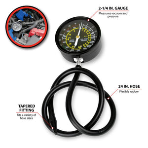 Performance Tool W80594 Gauge Fuel Pressure/ Vacuum||w80594_R.Jpg||87||ptlw80594||1623782
