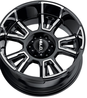Product of American Racing Wheels 20x9 Black With Natural Face Wheel - 5x5.00 Bolt Pattern 