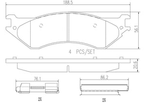 Product of Brembo P18016N Brake Pad - Set Of 4 