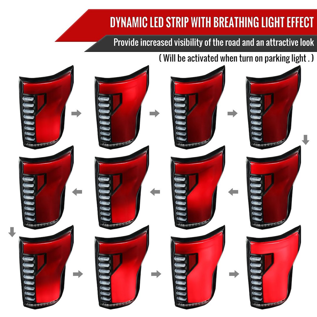 Spec-D Tuning Lt-F15015jrled-Sq-Rs Tail Light Assembly||||87||sdtltf15015jr||1918982