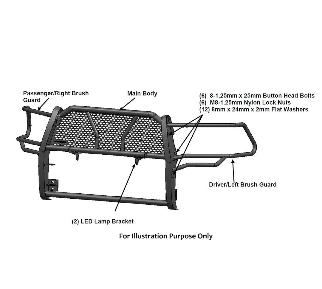 Product of Black Horse Offroad RU-DOSP19-B Grille Guard  