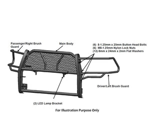 Product of Black Horse Offroad RU-DOSP19-B Grille Guard  