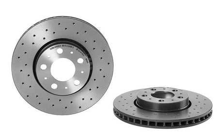 Product of Brembo 0986331XC02 Xtra Vented Cross Drilled 1 Piece Brake Rotor 