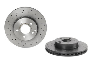 Product of Brembo 09A61351C02 Vented Cross Drilled 1 Piece Brake Rotor 