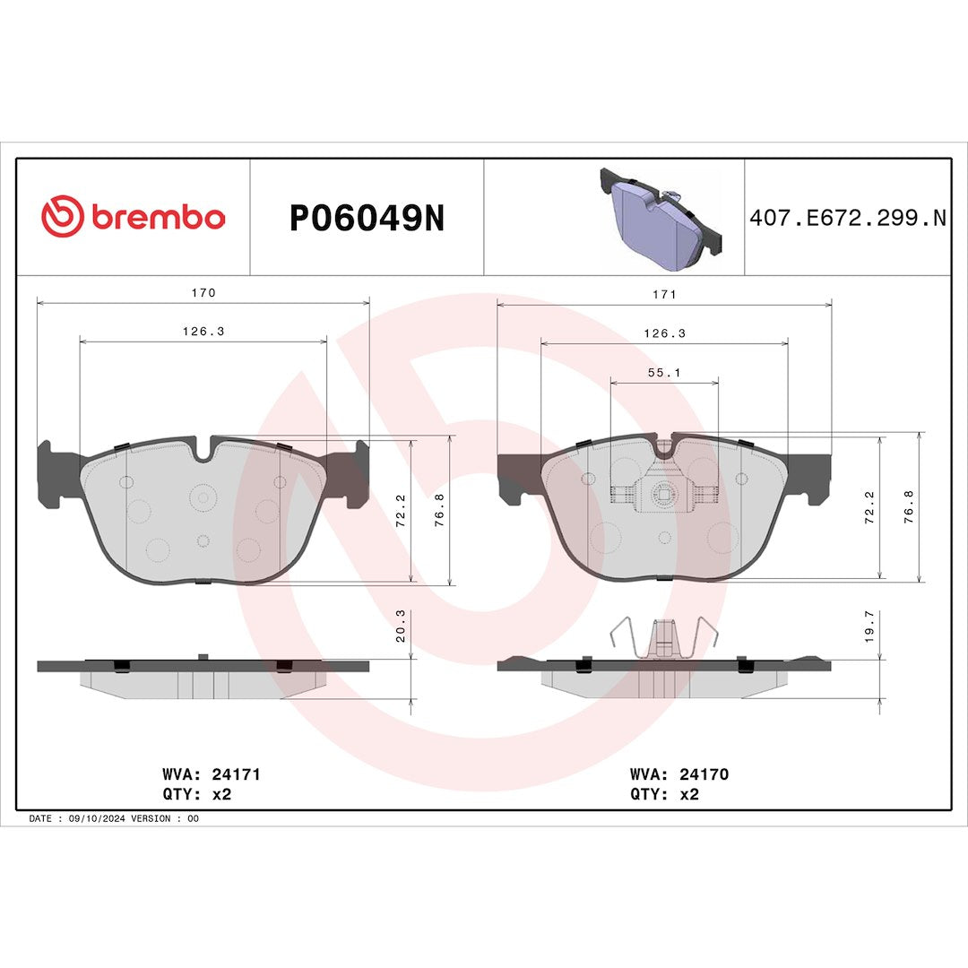 Brembo P06049n Brake Pad||p06049n_Drw.Jpg||91||brmp06049n||1752285