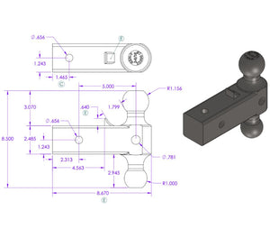 Product of Gen-Y Hitch GH-061 Receiver Trailer Hitch Ball Mount 