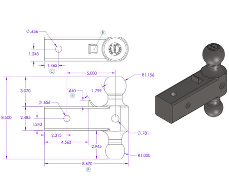 Product of Gen-Y Hitch GH-061 Receiver Trailer Hitch Ball Mount 