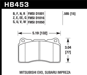 Product of Hawk Performance HB453N.585 Performance/ Street Brake Pad - Set Of 4 