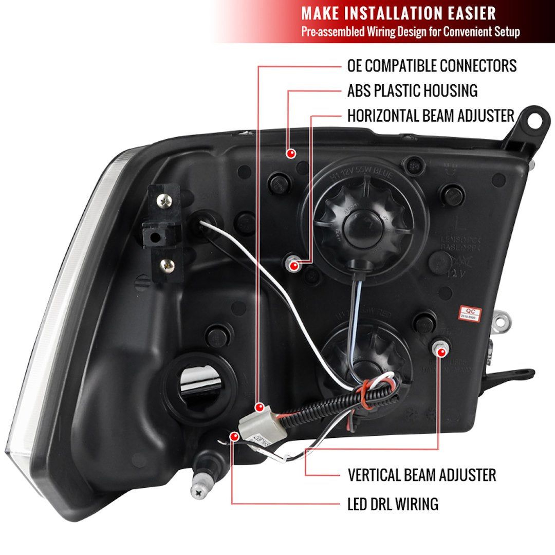 Spec-D Tuning 2lhp-Ram09bk-G2-Tm Headlight Assembly||2lhp-Ram09bk-G2-Tm_6.Jpg||91||sdtam09bkg2tm||874605