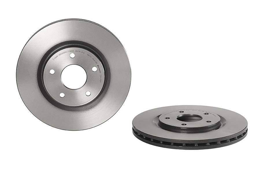 Product of Brembo 09N24811C02 Vented 1 Piece Brake Rotor 