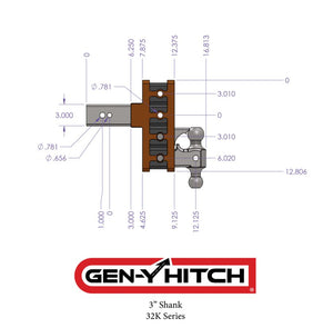 Product of Gen-Y Hitch GH-2024 Receiver Trailer Hitch Ball Mount 