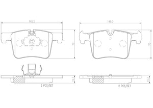 Product of Brembo P06075N Brake Pad - Set Of 4 