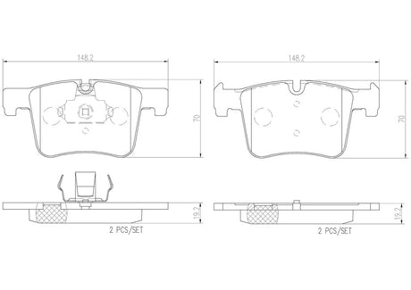 Product of Brembo P06075N Brake Pad - Set Of 4 