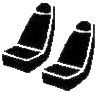 Product of Fia SP88-5 BLACK SP80 Series Charcoal Black Polycotton Seat Cover 