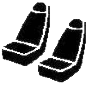 Product of Fia SP88-5 BLACK SP80 Series Charcoal Black Polycotton Seat Cover 