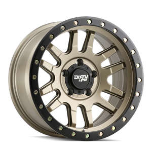 Product of Dirty Life Race Wheels 17x9 Gold With Black Lip Wheel - 6x5.50 Bolt Pattern 