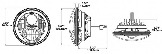 Product of J.W. Speaker Model 8700 Evolution J2 Series Jeep LED Headlights (0553973)