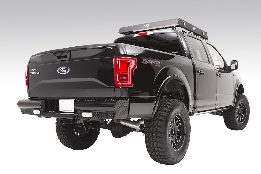 Product of Fab Fours FF15-T3250-1 Black Steel Steel Gloss Powder Coated Bumper 
