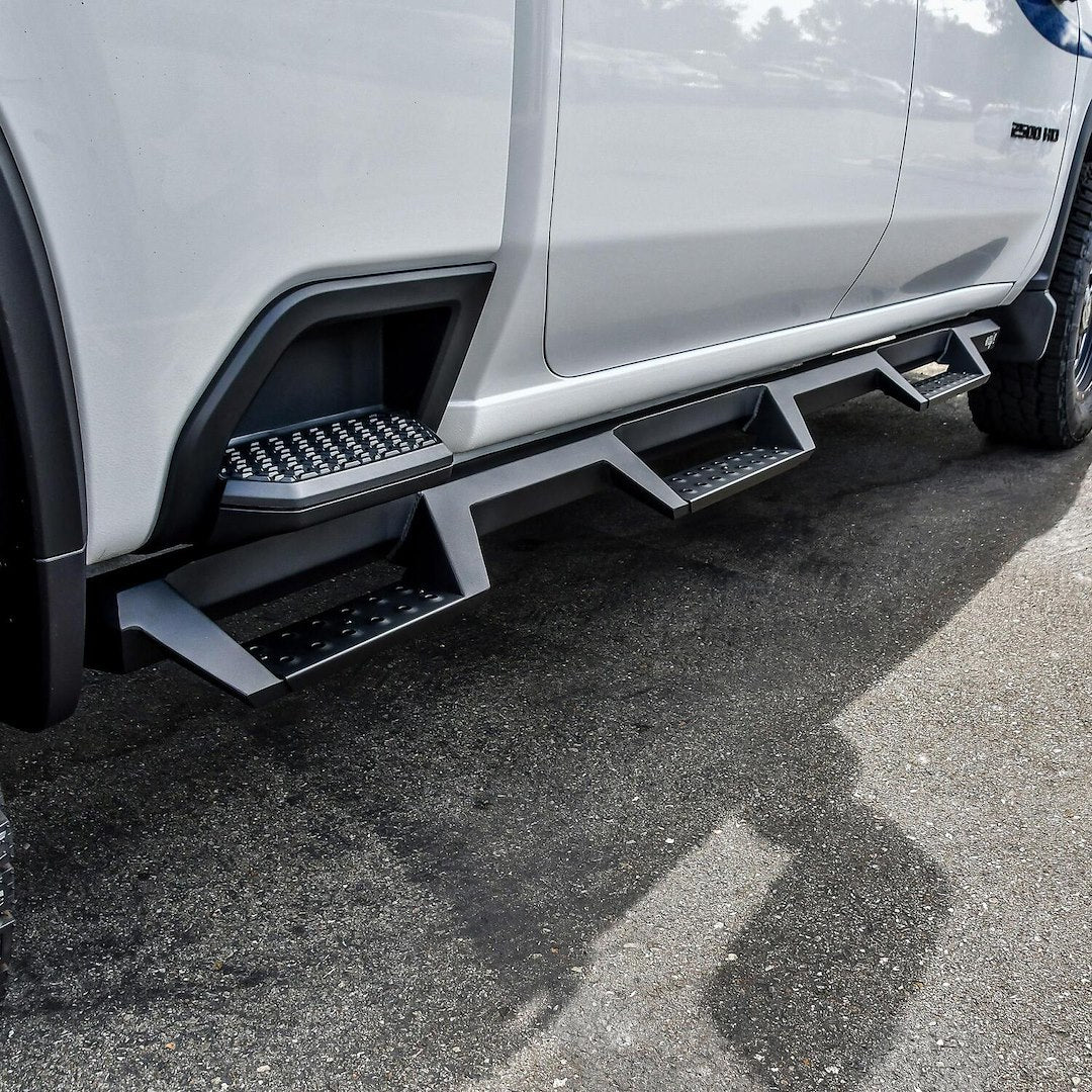 Product of Westin Automotive 56-534765 Black Textured Powder Coated Square Nerf Bar - Truck Wheel To Wheel 