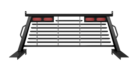 Product of B&W Trailer Hitches PUCP7502BA Threaded Fasteners Black Gloss Powder Coated Louvered Headache Rack 