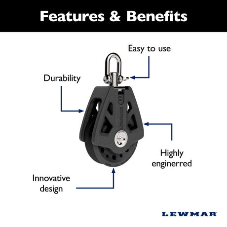 Lewmar 29927201bk Sailboat Block||||86||lew29927201bk||2024738