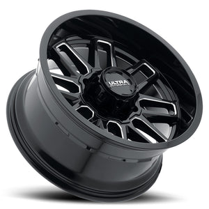 Product of Ultra Wheel 18x9 Black With Natural Accents Wheel - 8x6.69 Bolt Pattern 
