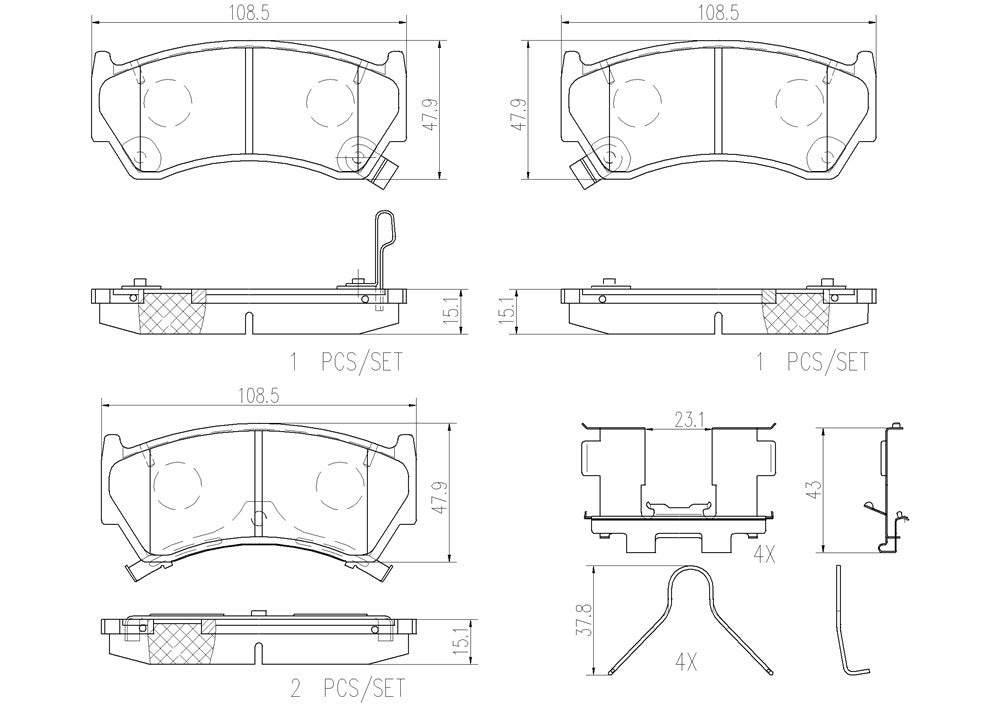 Product of Brembo P56026N Brake Pad - Set Of 4 