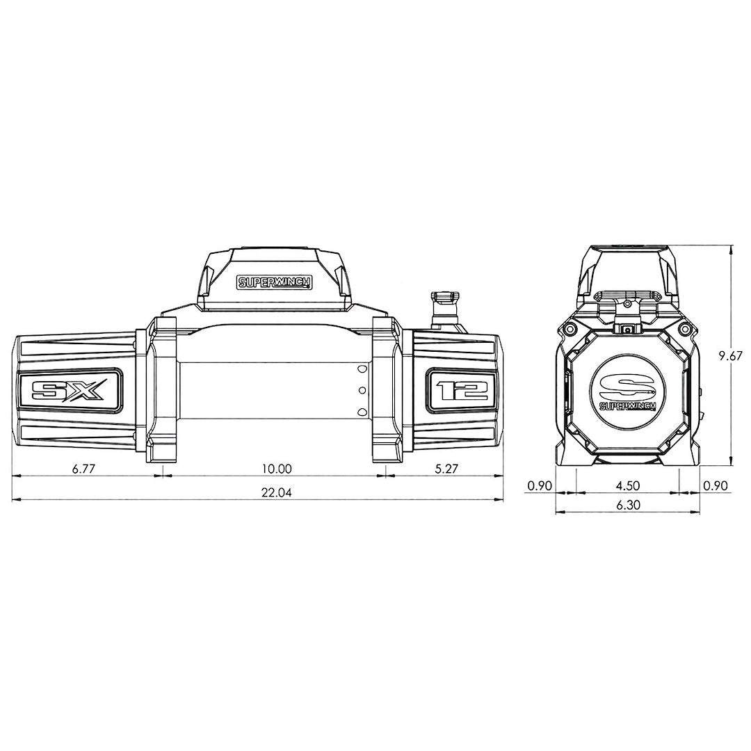 Product of Superwinch 1712200 12000 Pound Vehicle Recovery Winch 