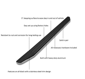 Product of Black Horse Offroad PR-R285 Premium Running Board 