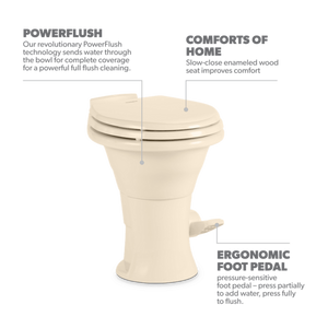 Product of Dometic 302310083 Permanent Full Bowl Flush Toilet , 18 Inch 