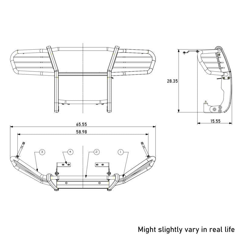 Black Horse Offroad 17a155900ma Grille Guard||17a155900ma_5.Jpeg||89||blk7a155900ma||2237661