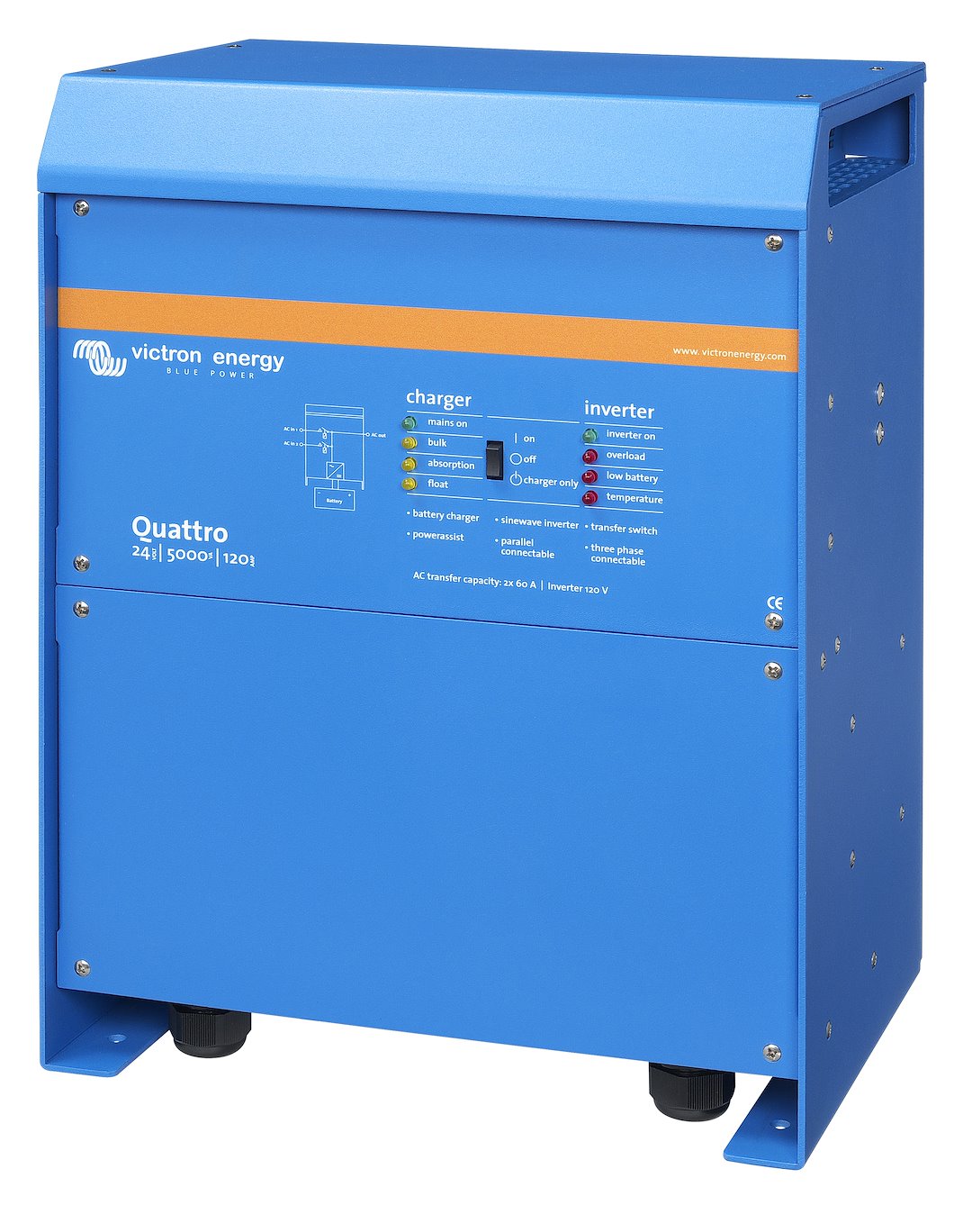 Victron Energy Qua245023110 Power Inverter/ Battery Charger||qua245023110_2.Jpg||87||vicqua2450231||980573