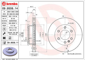 Product of Brembo 09950811C02 Vented 1 Piece Brake Rotor 