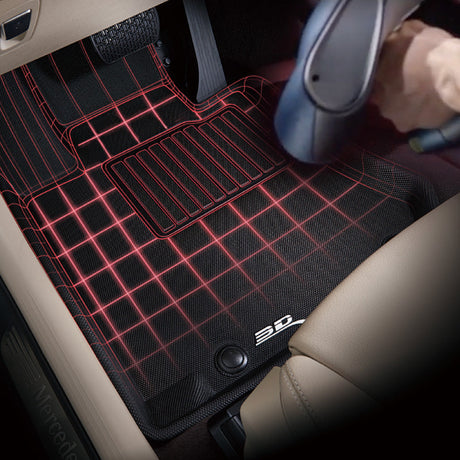 Product of 3D Mats KAGU L1AD07701509 Black Thermoplastic Rubber Of Carbon Fiber Texture Floor Liner 