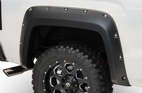Product of Bushwacker 40974-02 Pocket Style/ Exposed Fasteners Black Fender Flare - Set Of 4 