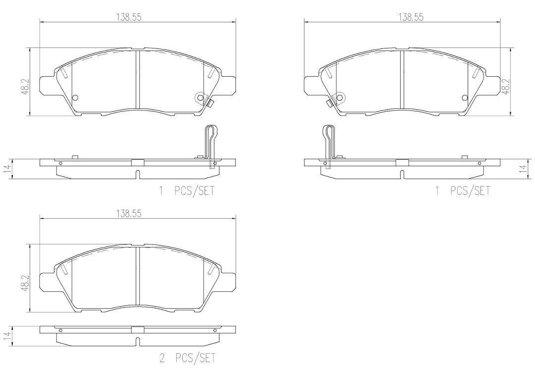 Product of Brembo P56070N Brake Pad - Set Of 4 