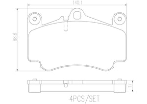 Product of Brembo P65011N Brake Pad - Set Of 4 