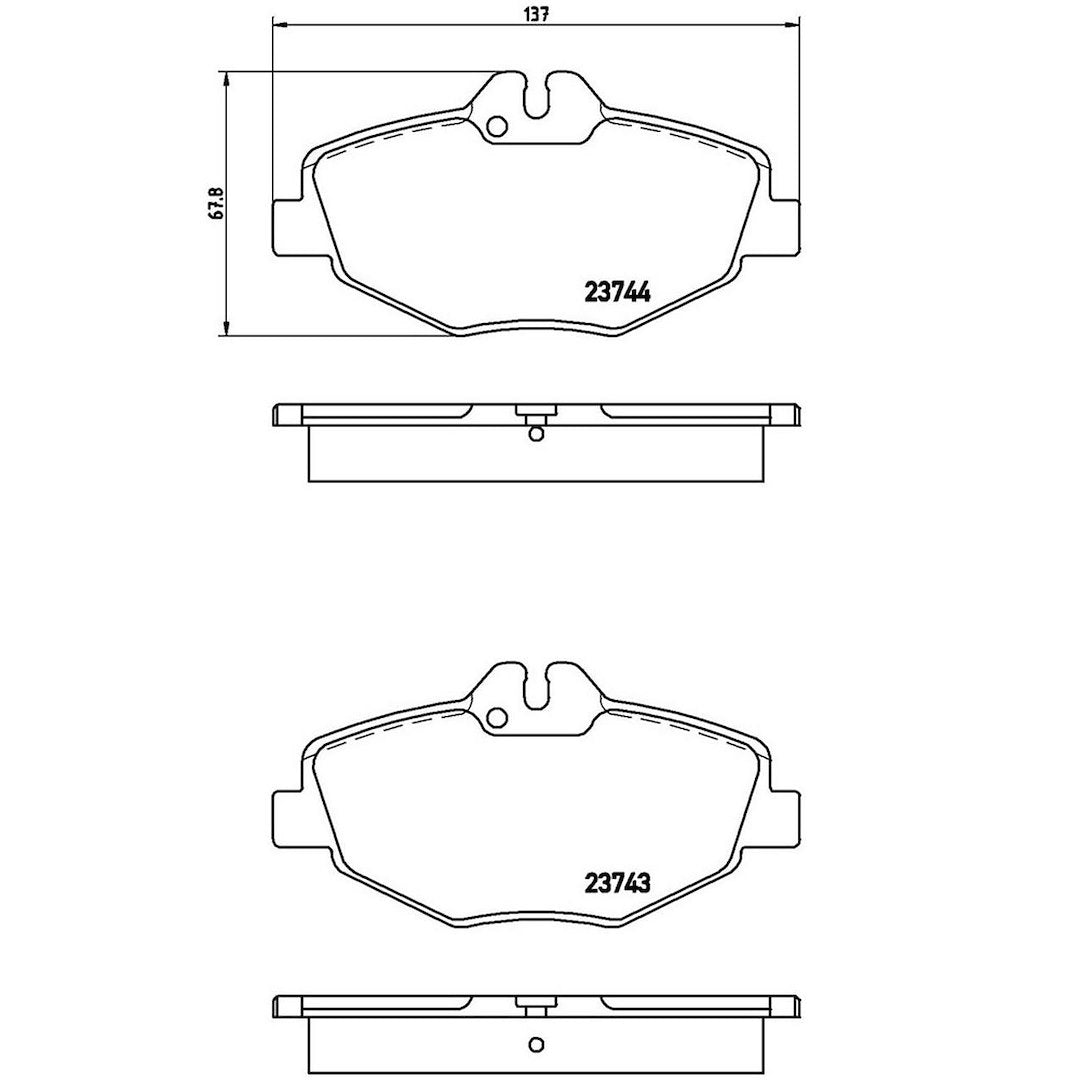 Product of Brembo P50049 Brake Pad - Set Of 4 