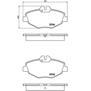 Product of Brembo P50049 Brake Pad - Set Of 4 